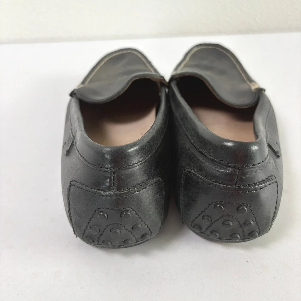Polo Ralph Lauren Woodley Driving Loafers Mens 8.5 D Black Leather Slip On Shoes